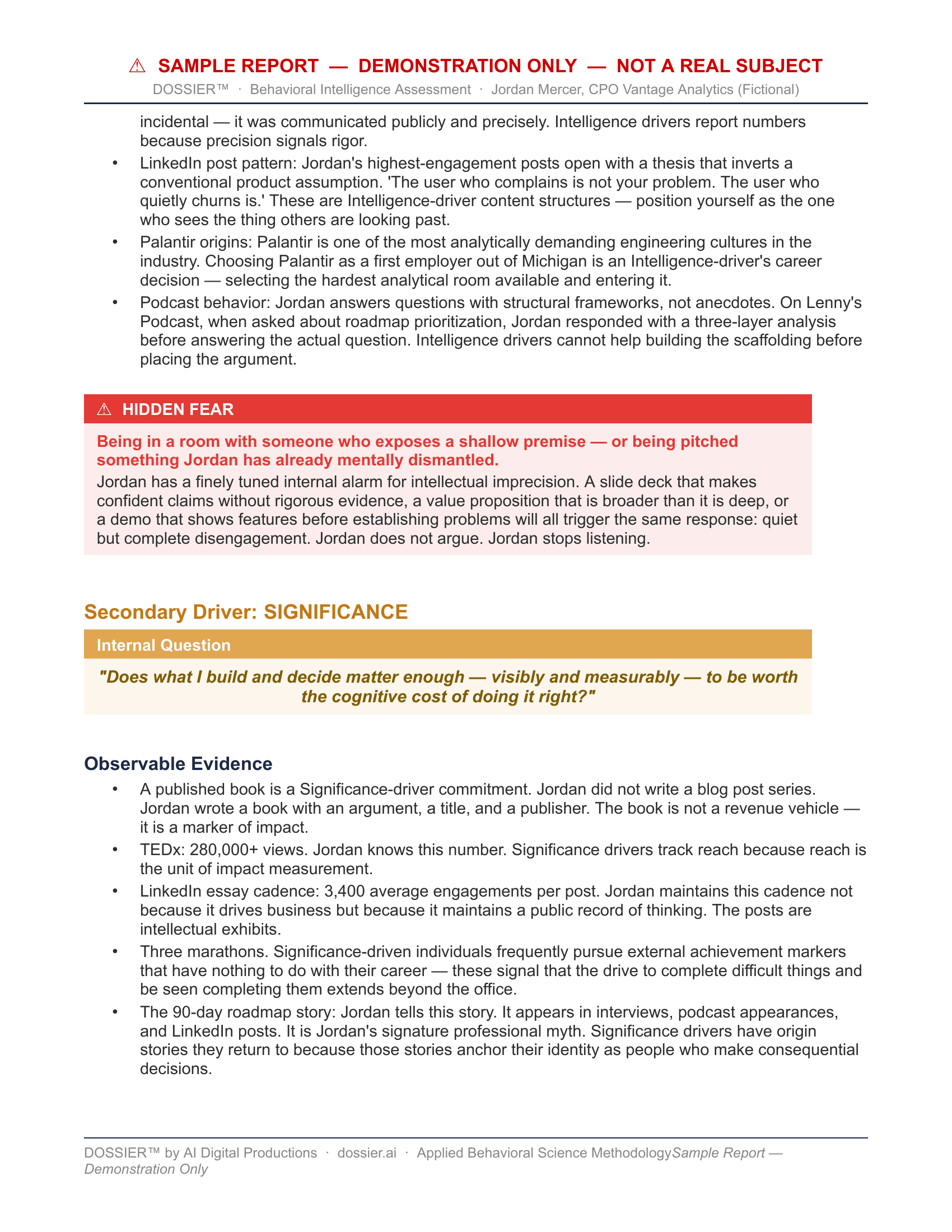 Sample dossier page 4 of 14