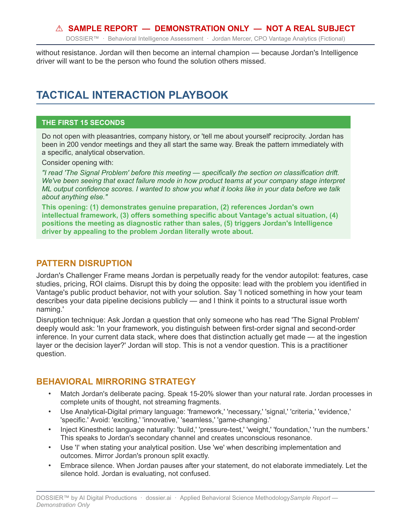 Sample dossier page 11 of 14